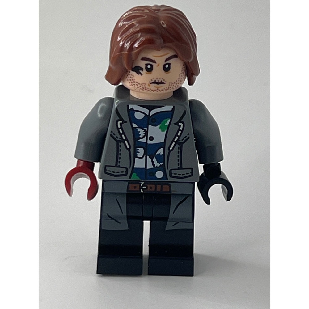 LEGO Jurassic World Rainn Delacourt Minifigure jw077 Dominion Grey Jacket